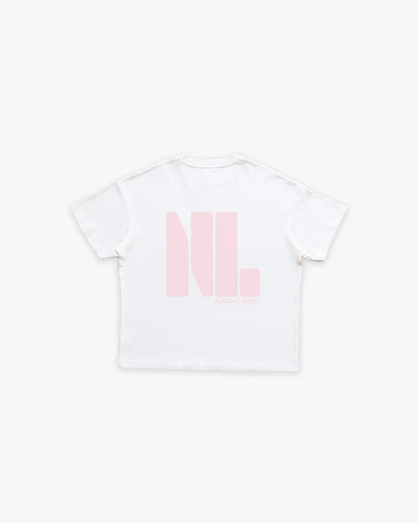 Icon Tee White/Pink