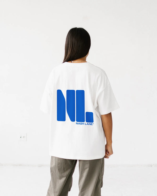 Icon Tee White/Blue