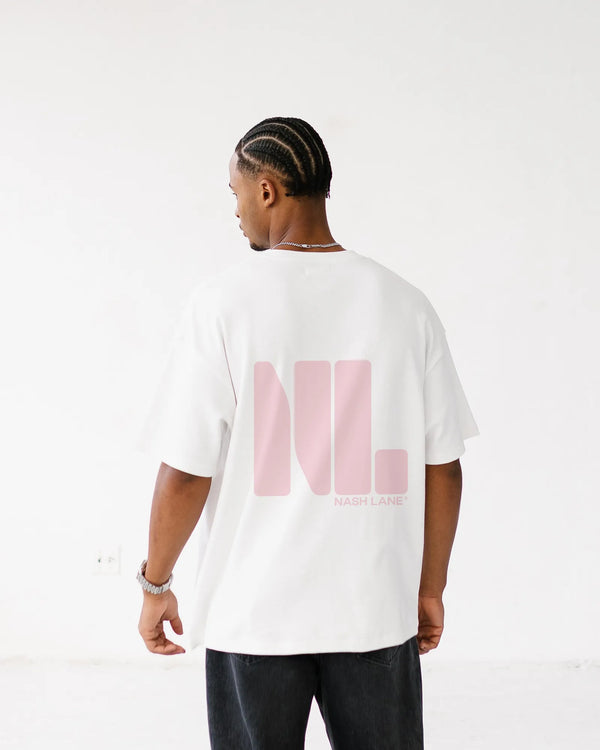 Icon Tee White/Pink